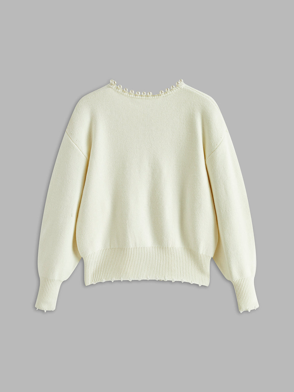 Berta | Cardigan with Rifiniture of Perle