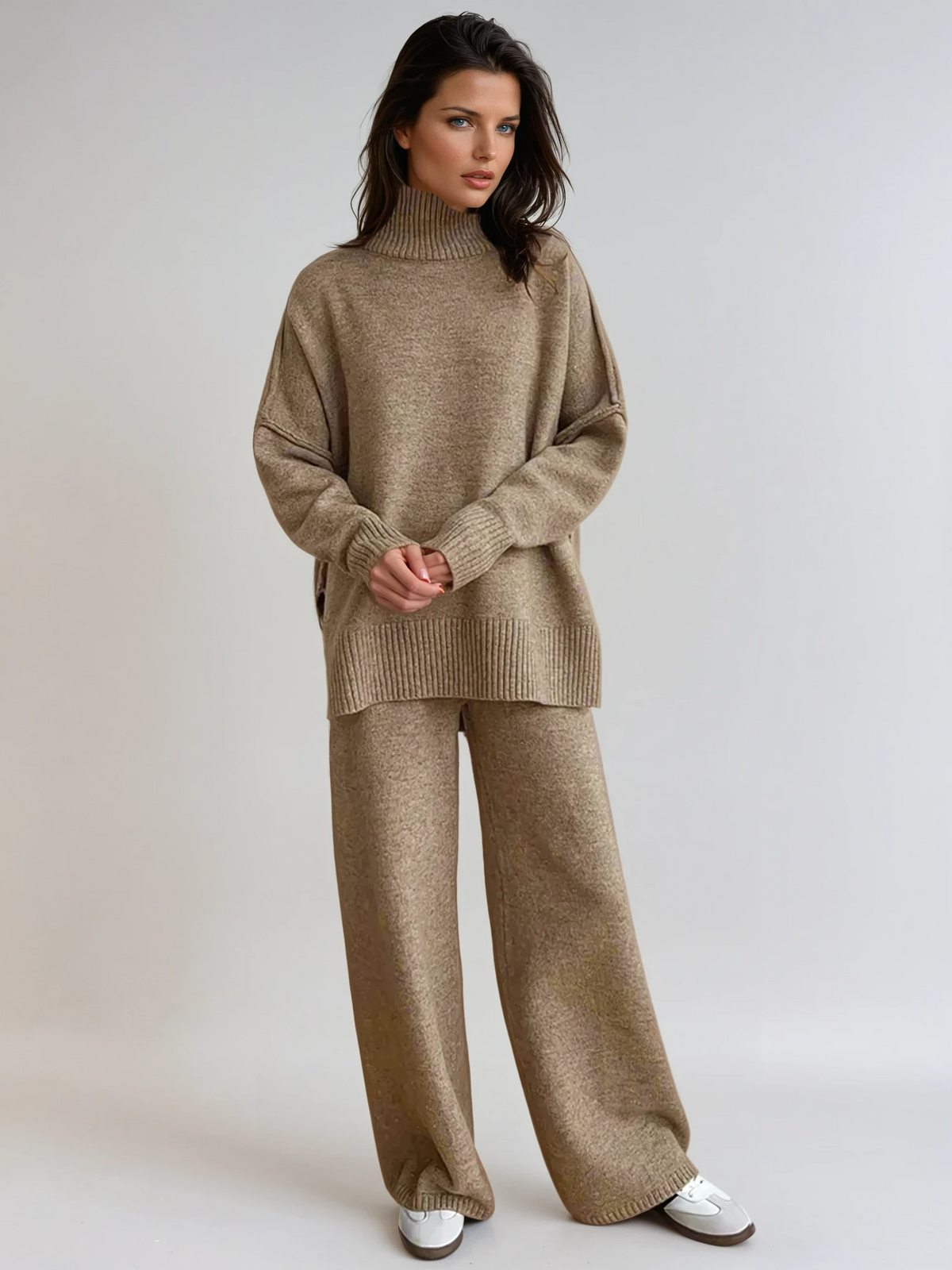 Alba | Soft Knit Lounge Set with Turtleneck