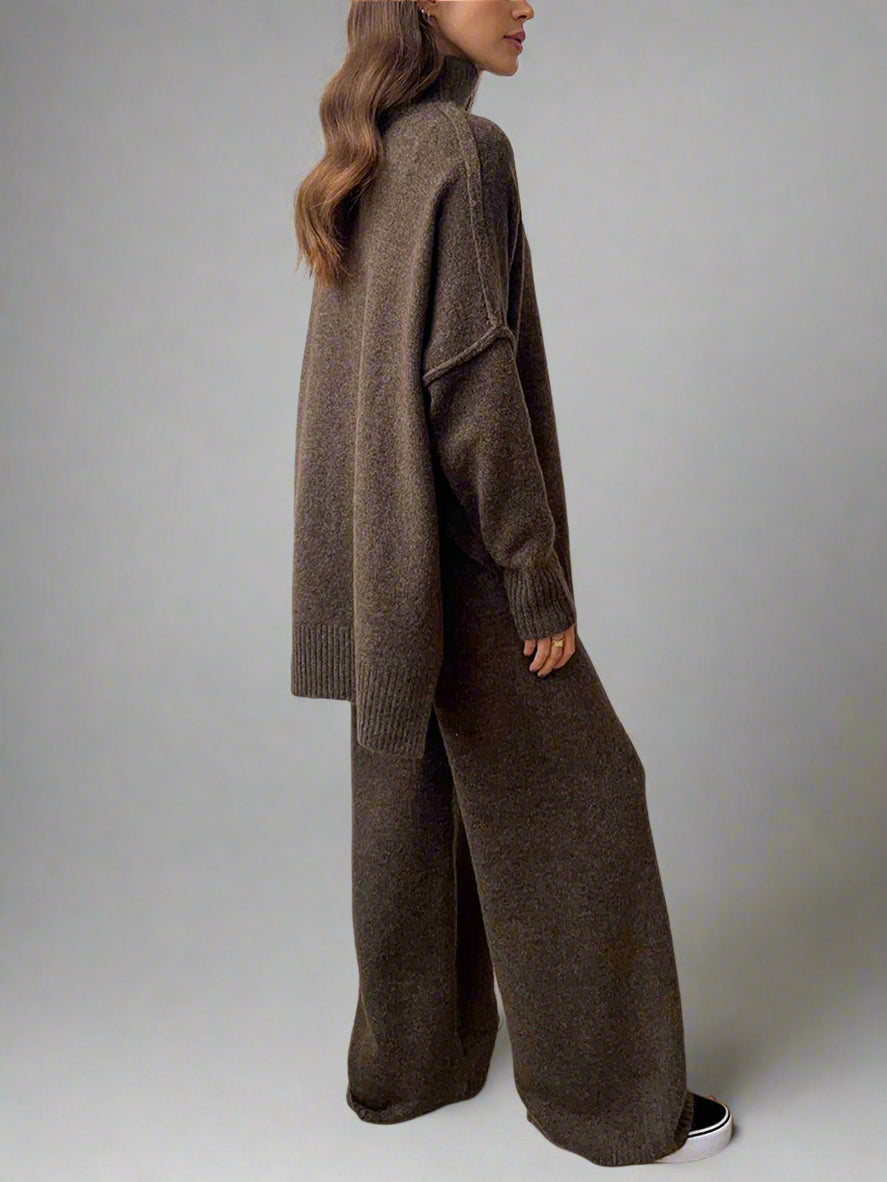 Alba | Soft Knit Lounge Set with Turtleneck