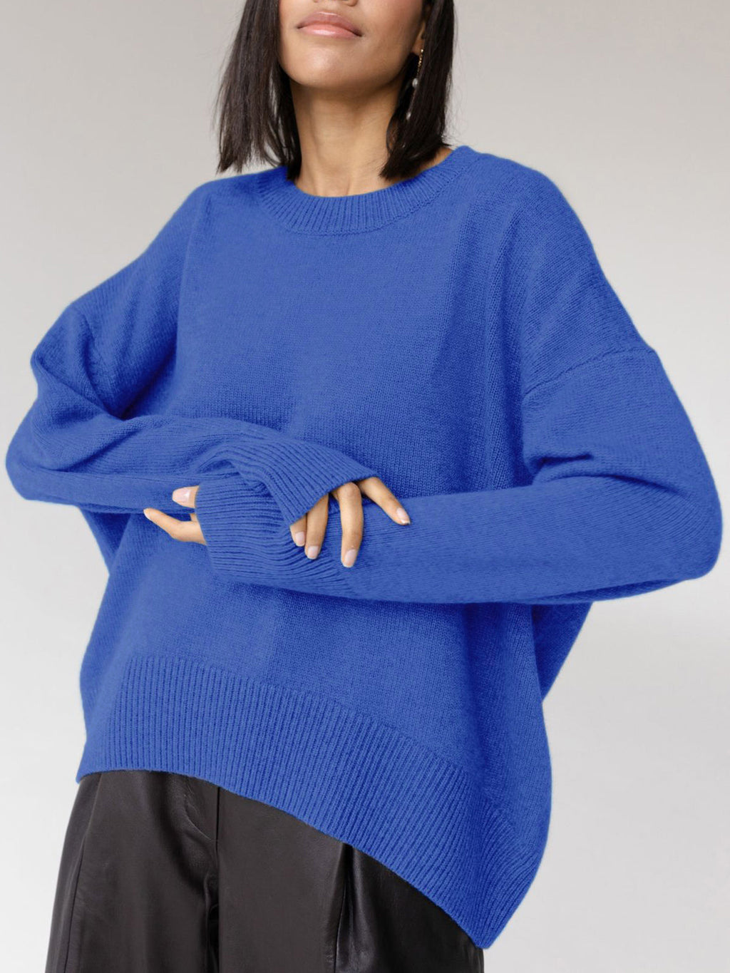 Virginia | Knit Oversized Sweater with Girocollo