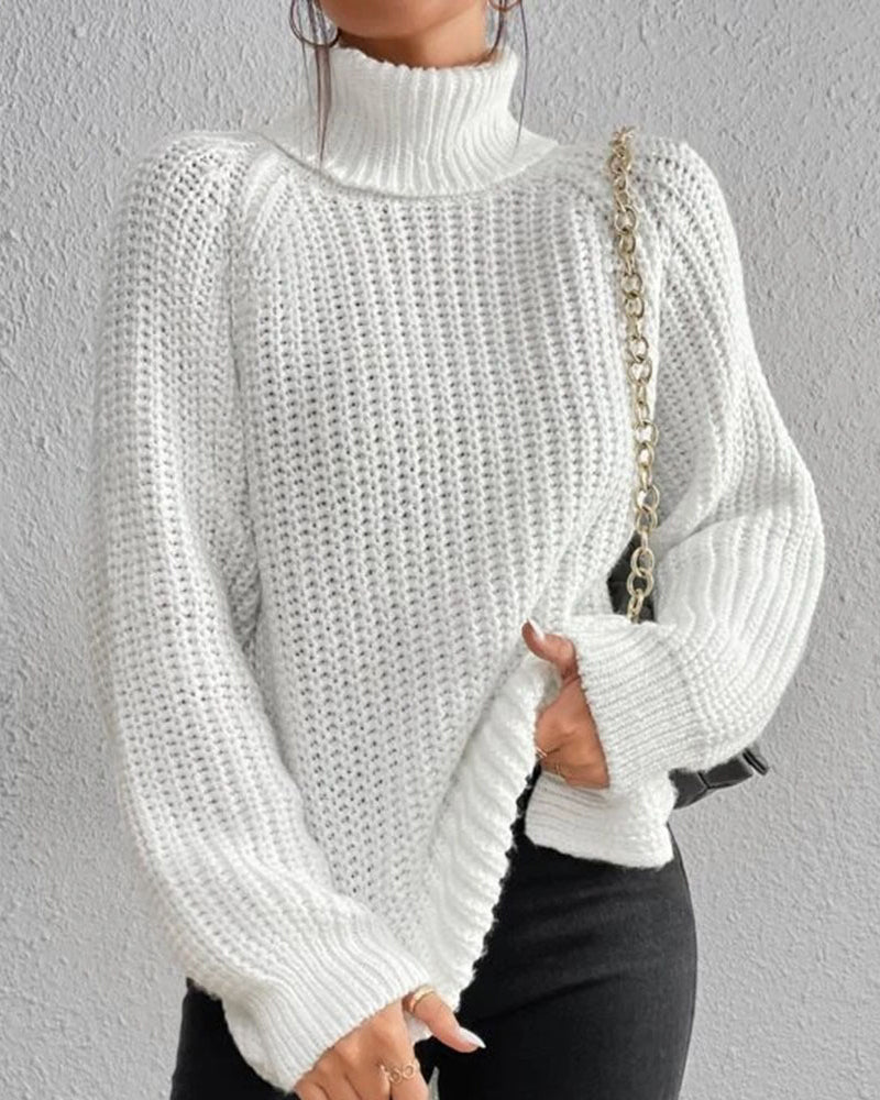 Liliana | Classic Ribbed Sweater with Turtleneck
