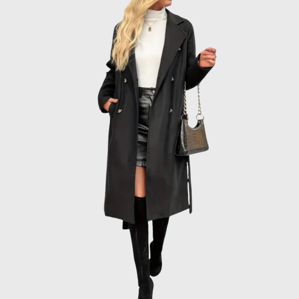 Graziella | Winter Long Trench Coat with Belt & Imbottitura