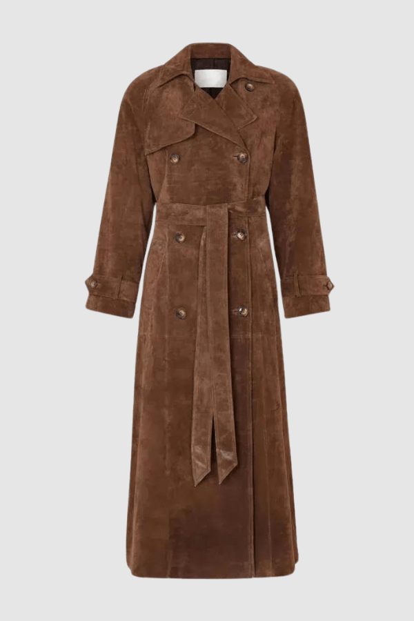 Morena | Maxi Suede Vegano Trench Coat