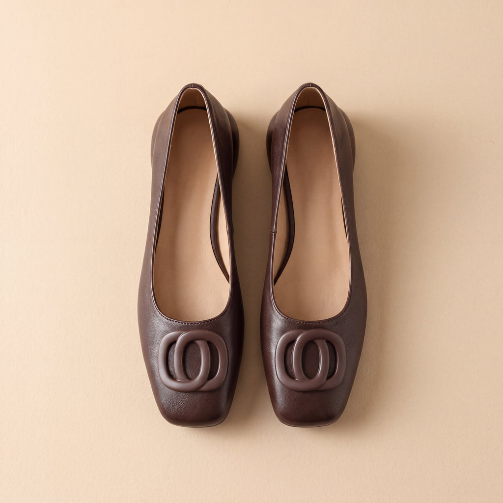 Opium | Leather Ballet Flats
