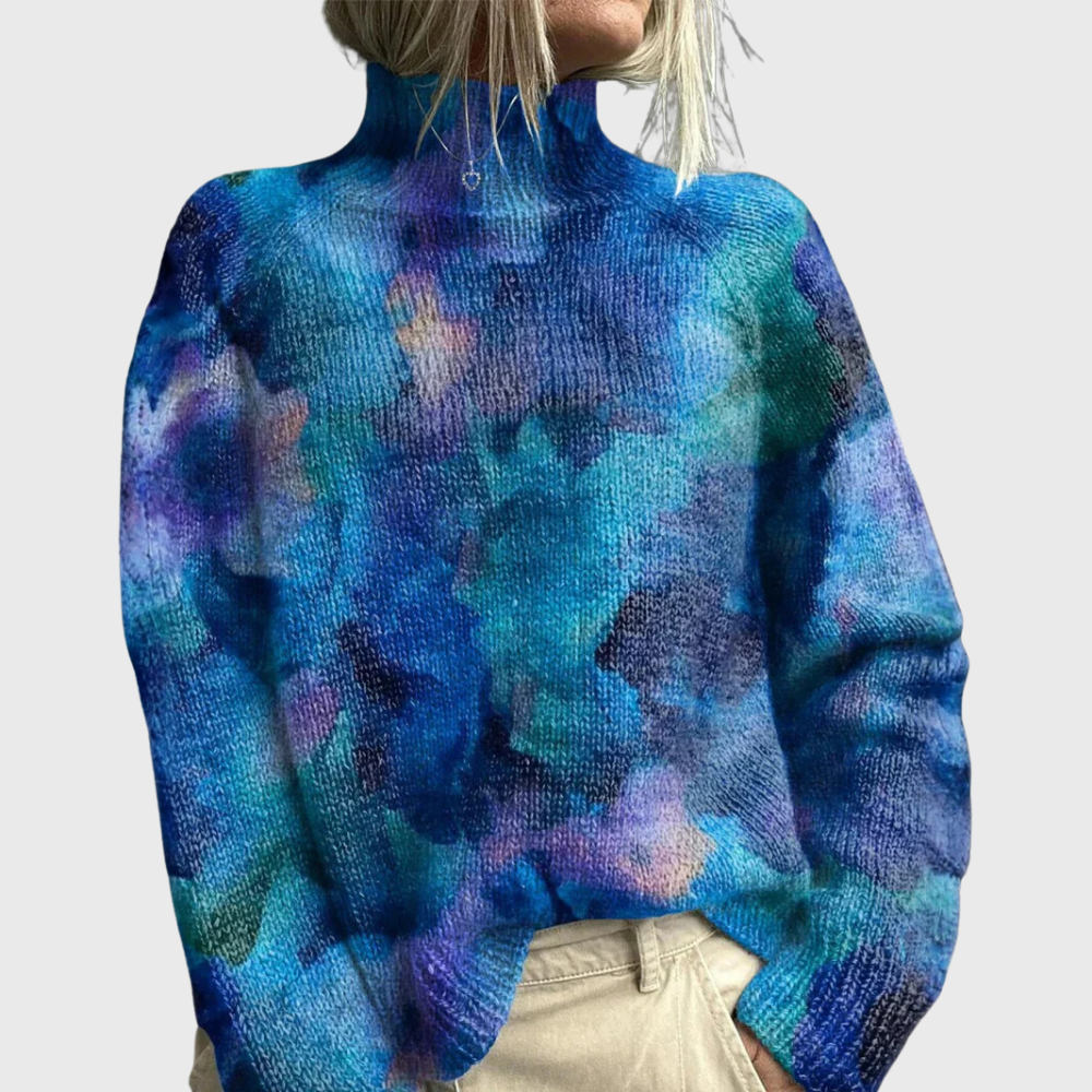 Graziella | Warm Wrap Knit Turtleneck Sweater