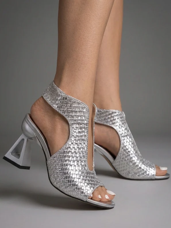 Vittoria | Elegant Woven Heeled Sandals