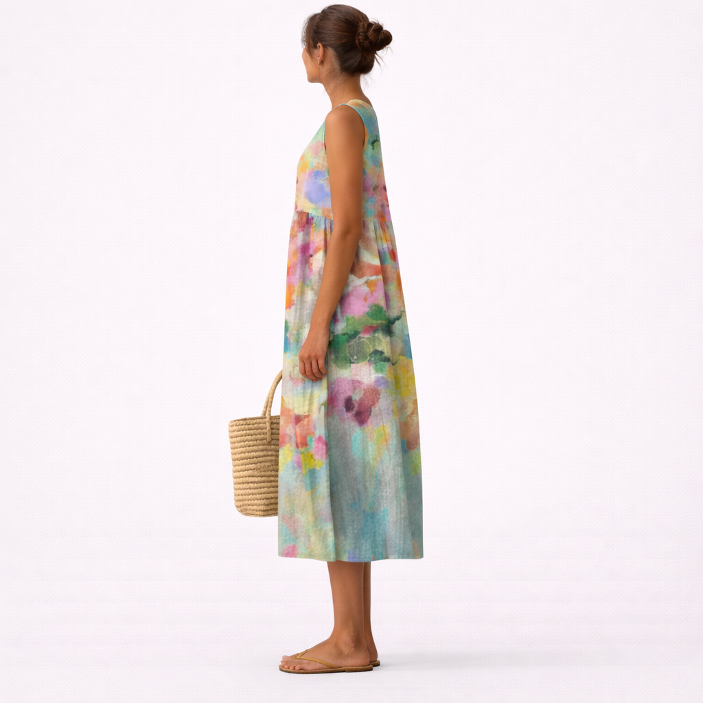 Karla | Elegant Multicolour Midi Dress