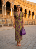 Maxi Floral Dress with Drape Flowy