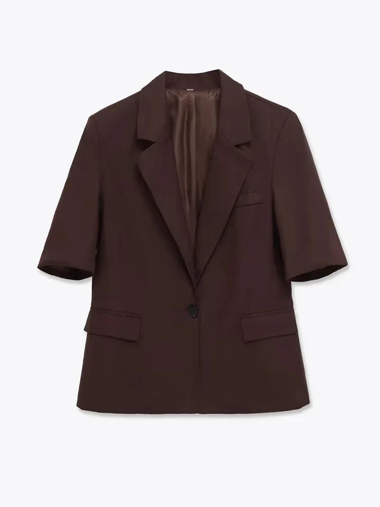 Tilde | Chic Essential Office Blazer with Short Sleeves