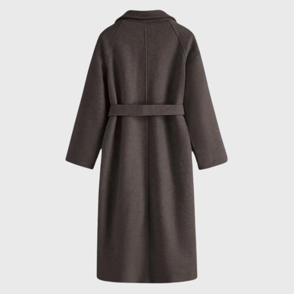 Rossella | Long Timeless Wool-Blend Coat with Tie Belt