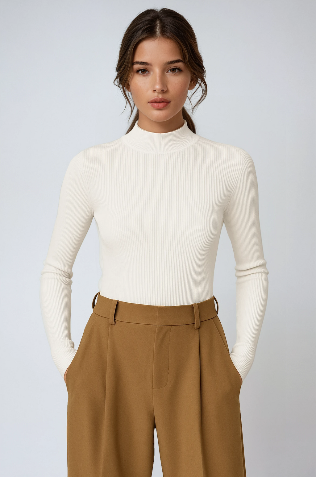 Elisabetta | Top with Turtleneck Ribbed