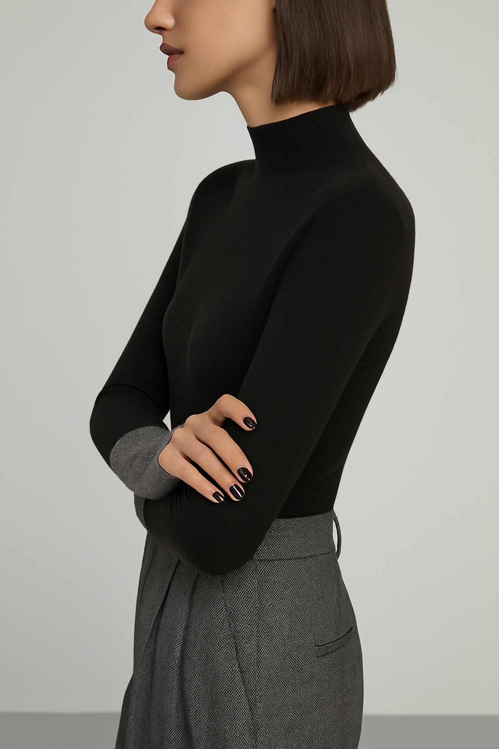 Marianna | Knit Sweater with Polsini Contrast