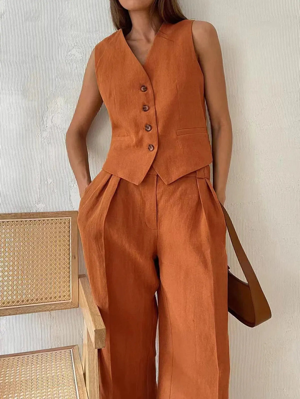 Berenice | Two-Piece Two Pieces Cotton Set & Linen