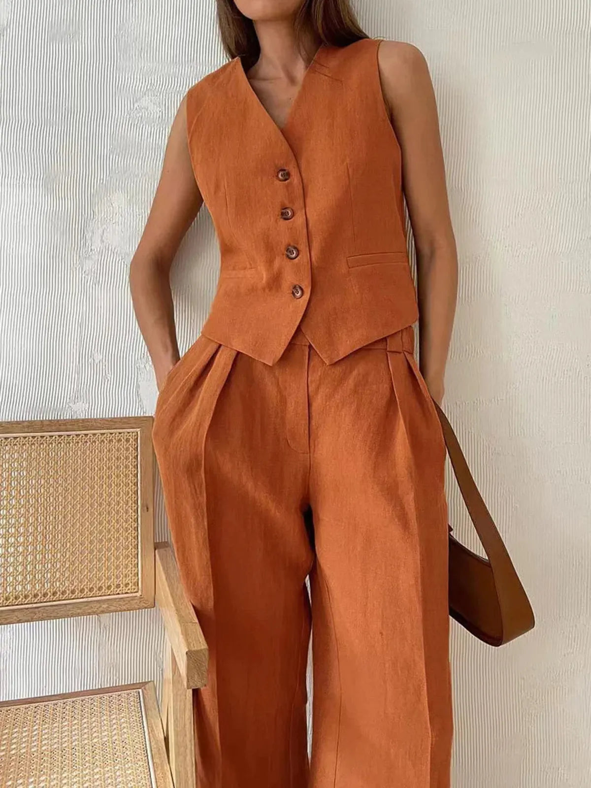 Berenice | Two-Piece Two Pieces Cotton Set & Linen