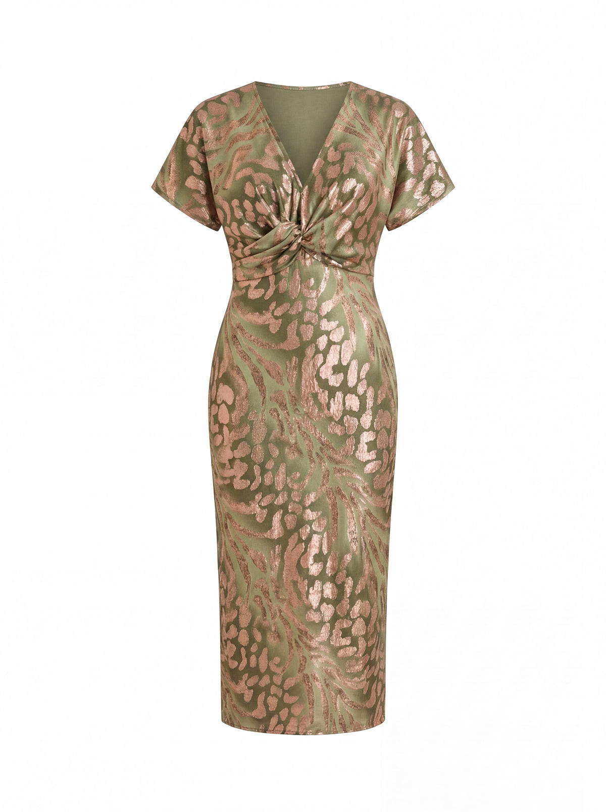 Midi Effect Snellente Dress with Knot Centrale & Drape Flowy