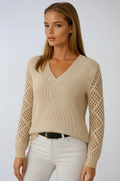 Desideria | Knit Sweater with Crochet Sleeves