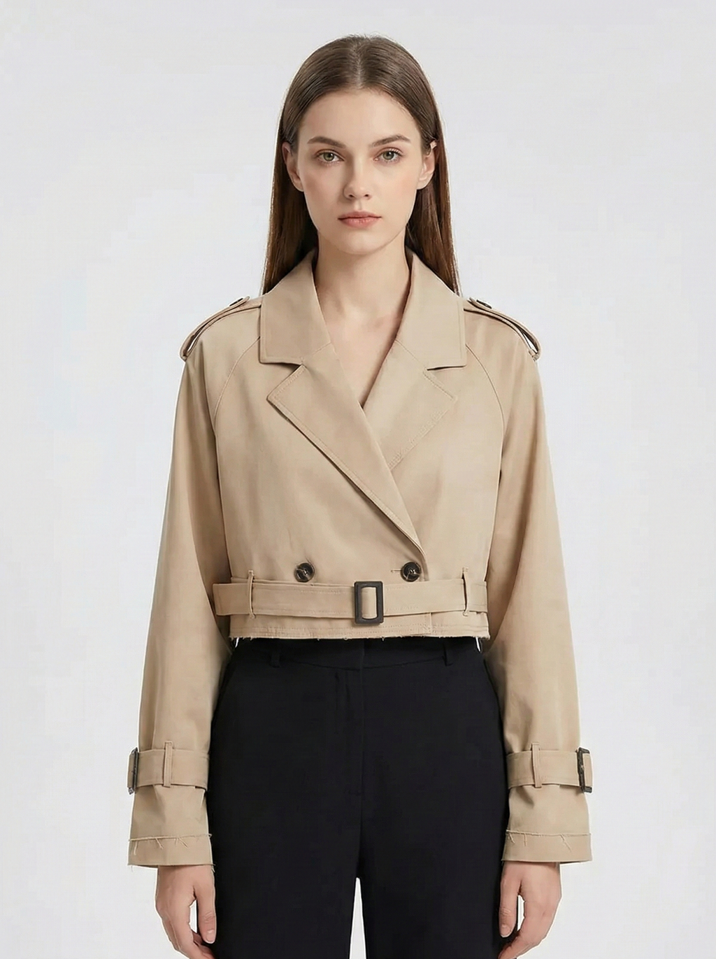 Sperandia | Short Trench Coat with Waist Belt