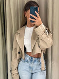 Sperandia | Short Trench Coat with Waist Belt