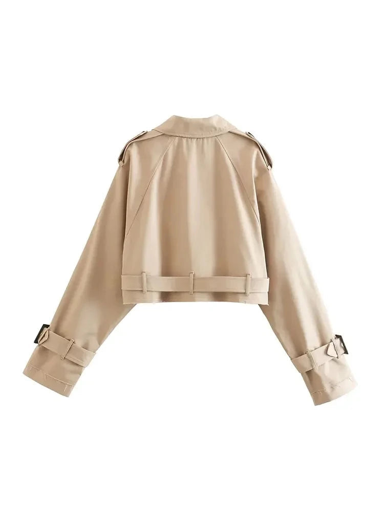 Sperandia | Short Trench Coat with Waist Belt