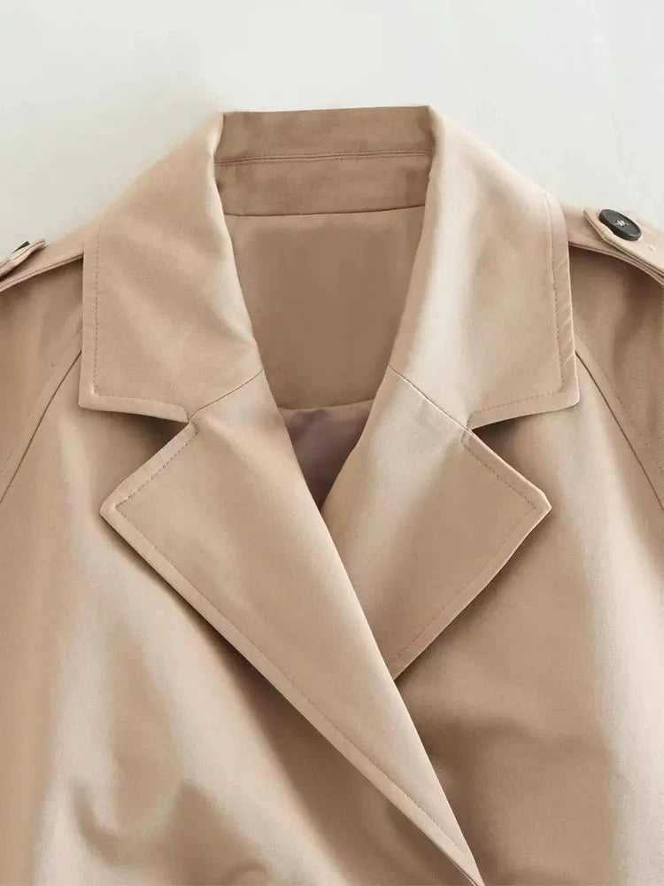 Sperandia | Short Trench Coat with Waist Belt
