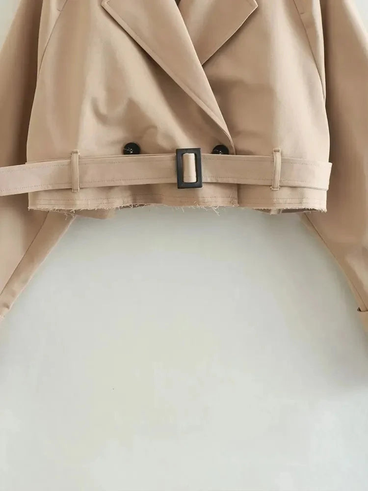 Sperandia | Short Trench Coat with Waist Belt
