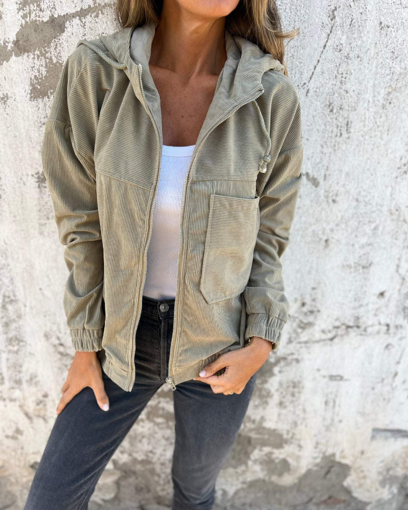 Odilia | Sweatshirt Jacket with Hood & Zip Retro