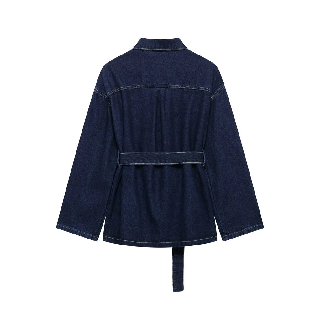 Salvatrice | Denim Utility Jacket with Belt