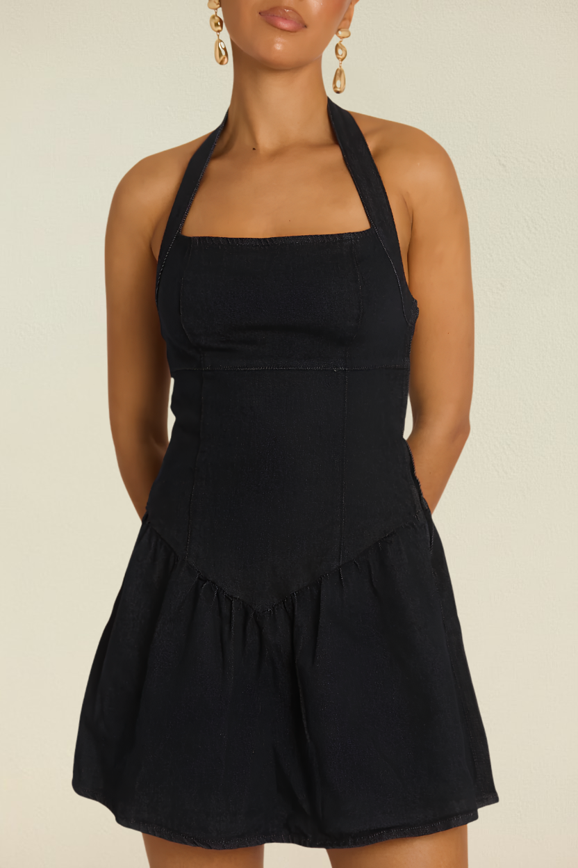 Selene – Mini Halter Fit Flattering Dress