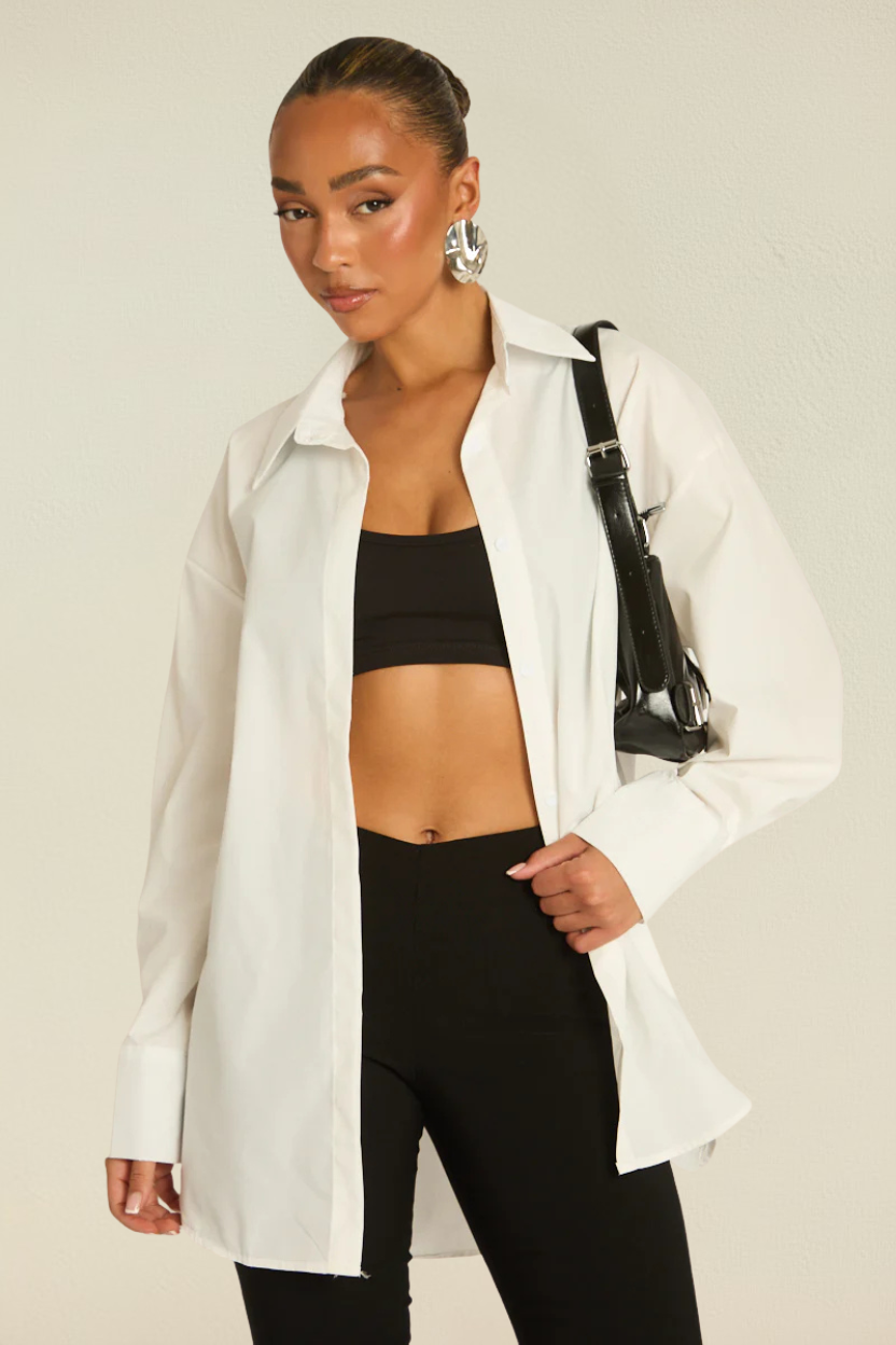 Aria — Oversized White Essential Shirt