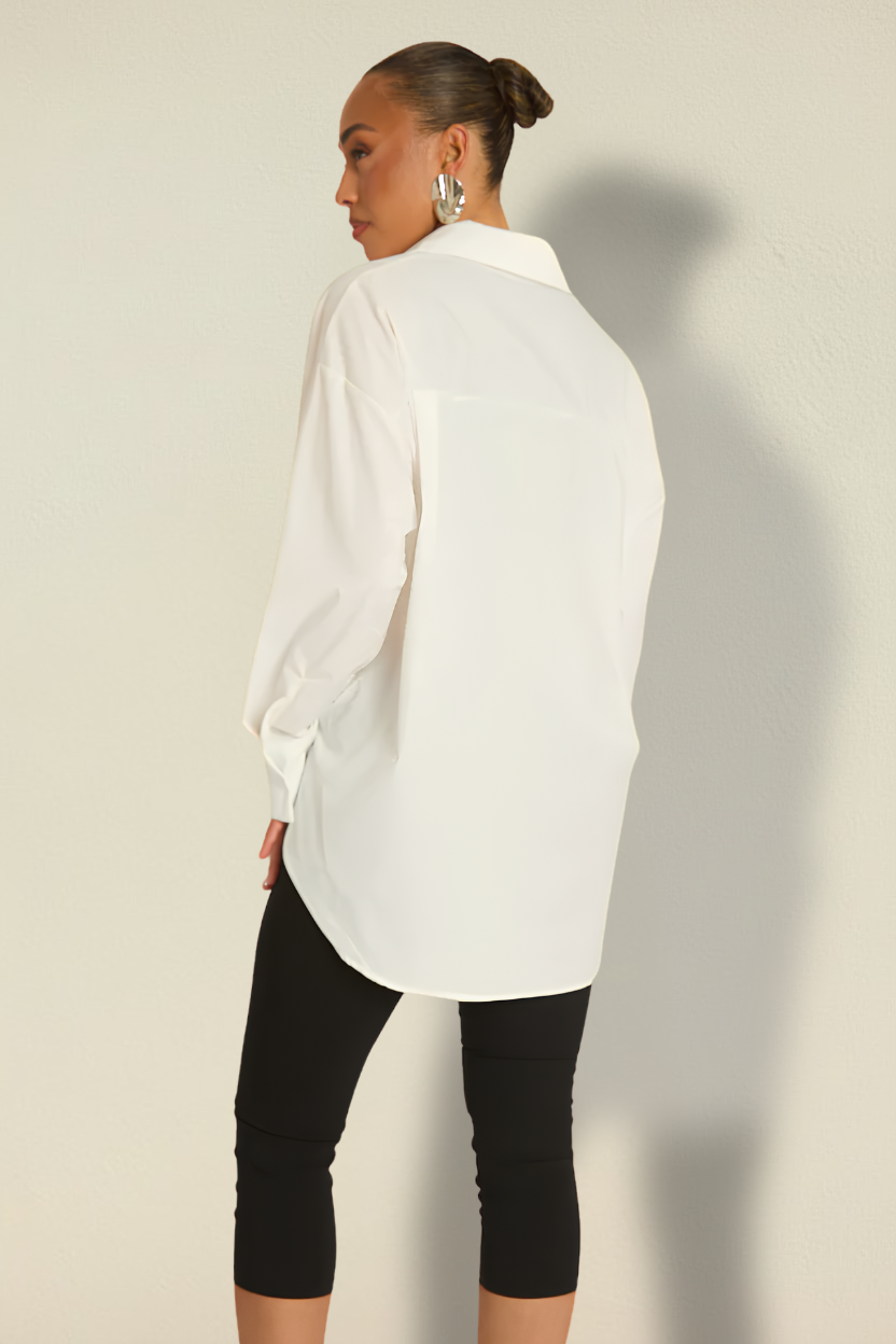 Aria — Oversized White Essential Shirt