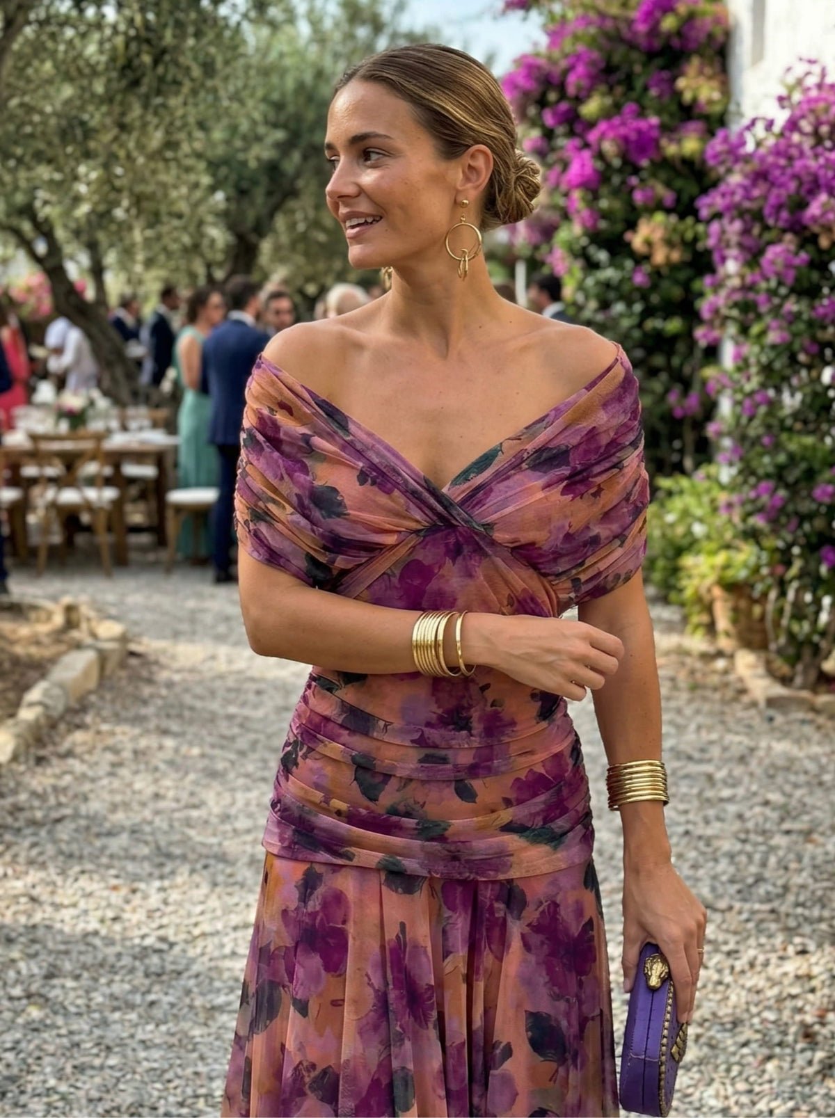 Long V-Neck Dress