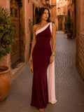 Vivian in Burgundy Dress