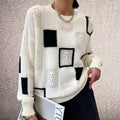 Fiorenza | Elegant Patchwork Knit Sweater for Women