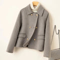 Sofonisba | Short Wool Jacket with Gold Buttons