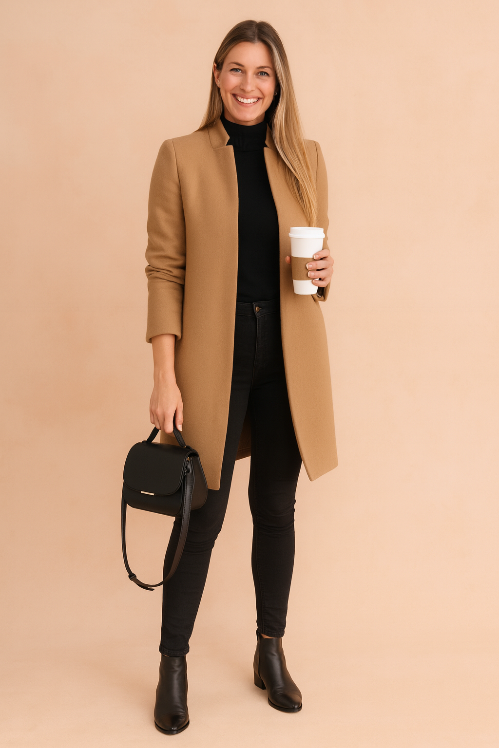 Novella | Long Winter Straight-Cut Wool Minimalist Coat
