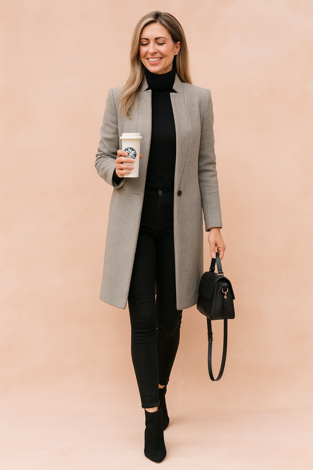 Novella | Long Winter Straight-Cut Wool Minimalist Coat