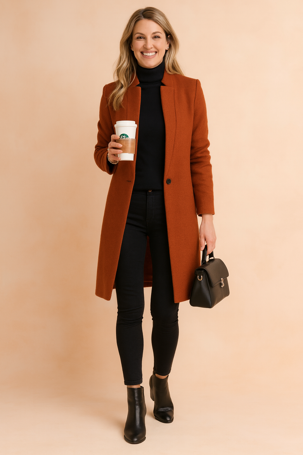 Novella | Long Winter Straight-Cut Wool Minimalist Coat