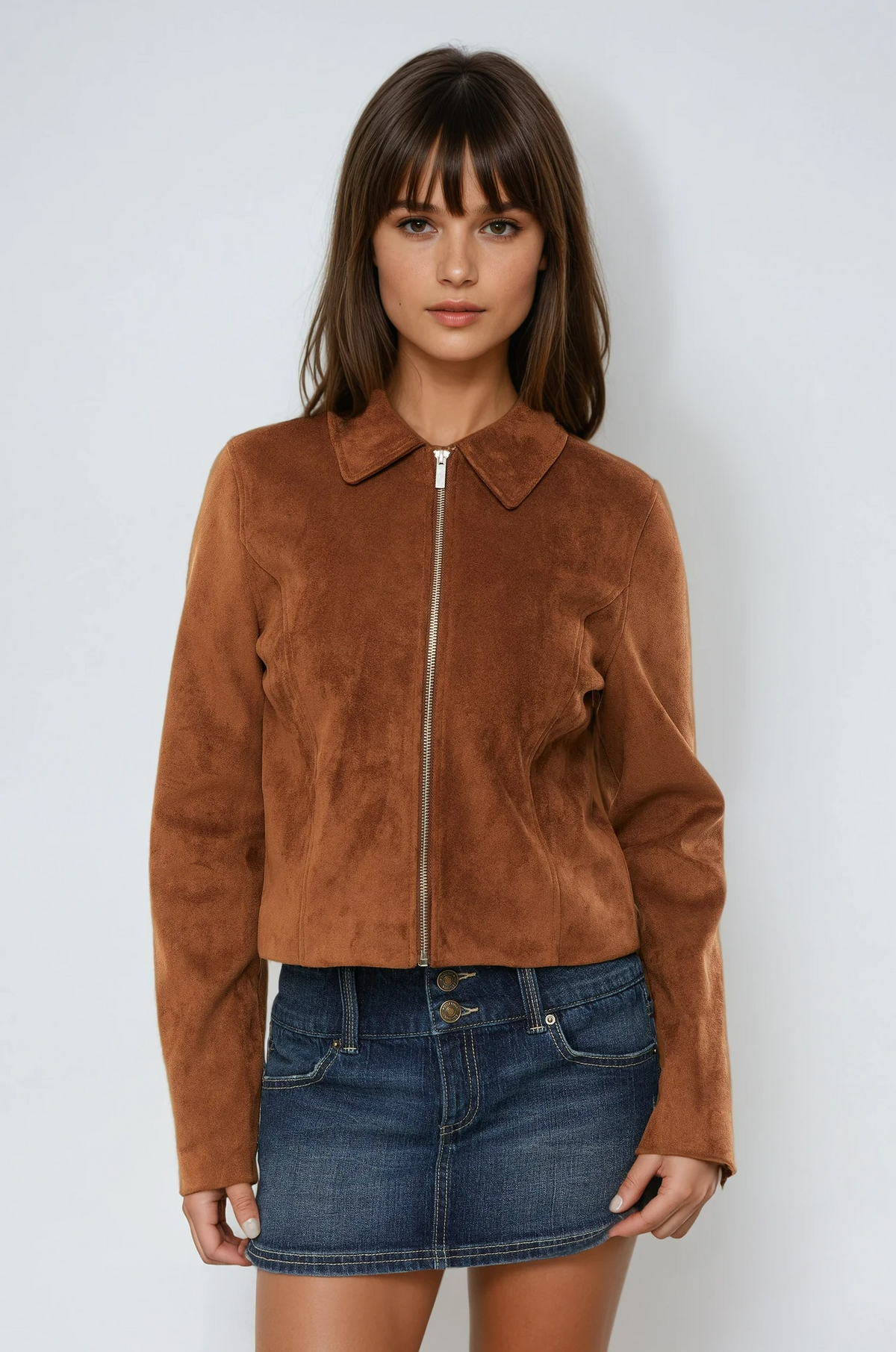 Sebastiana | Short Faux Suede Jacket
