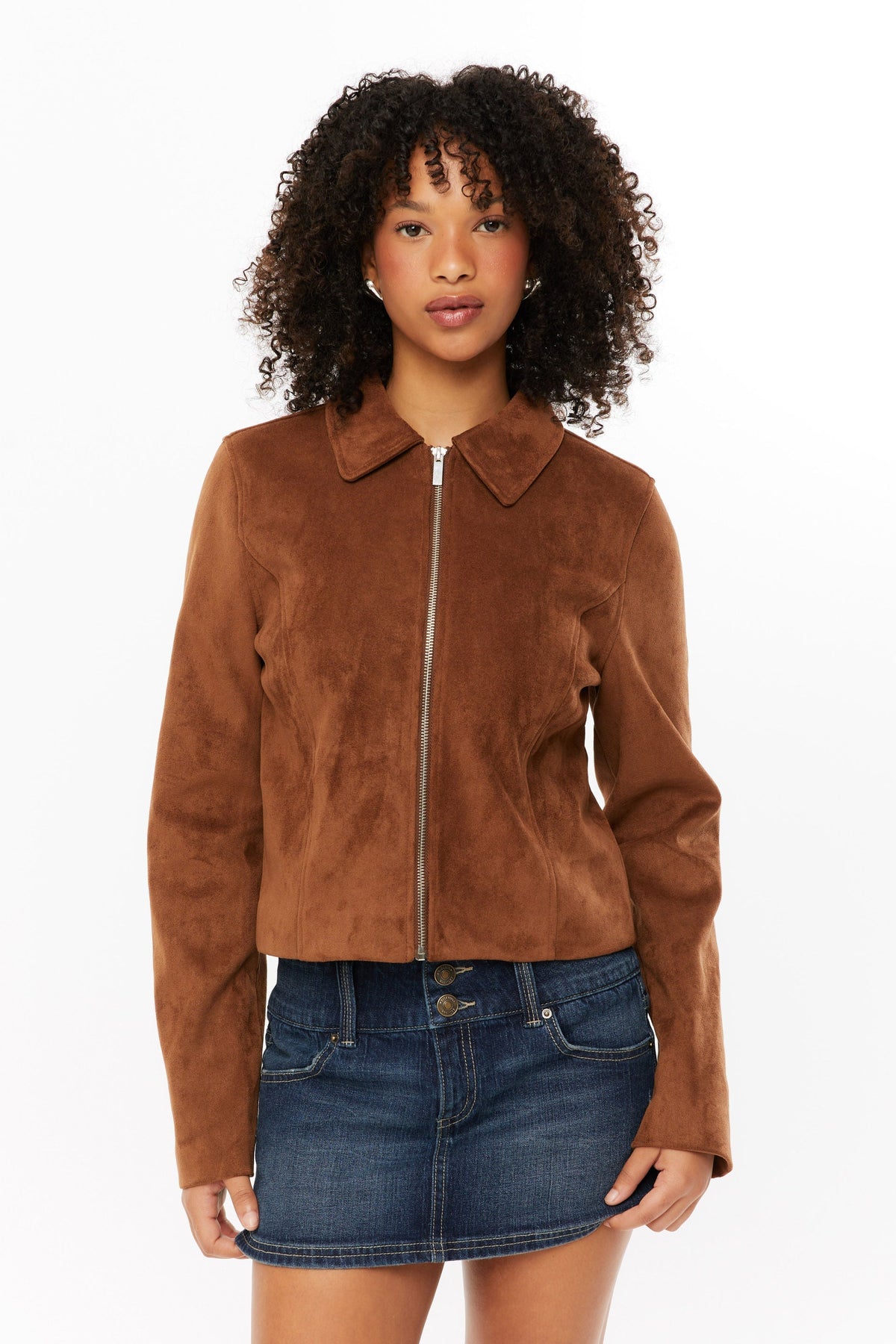 Sebastiana | Short Faux Suede Jacket