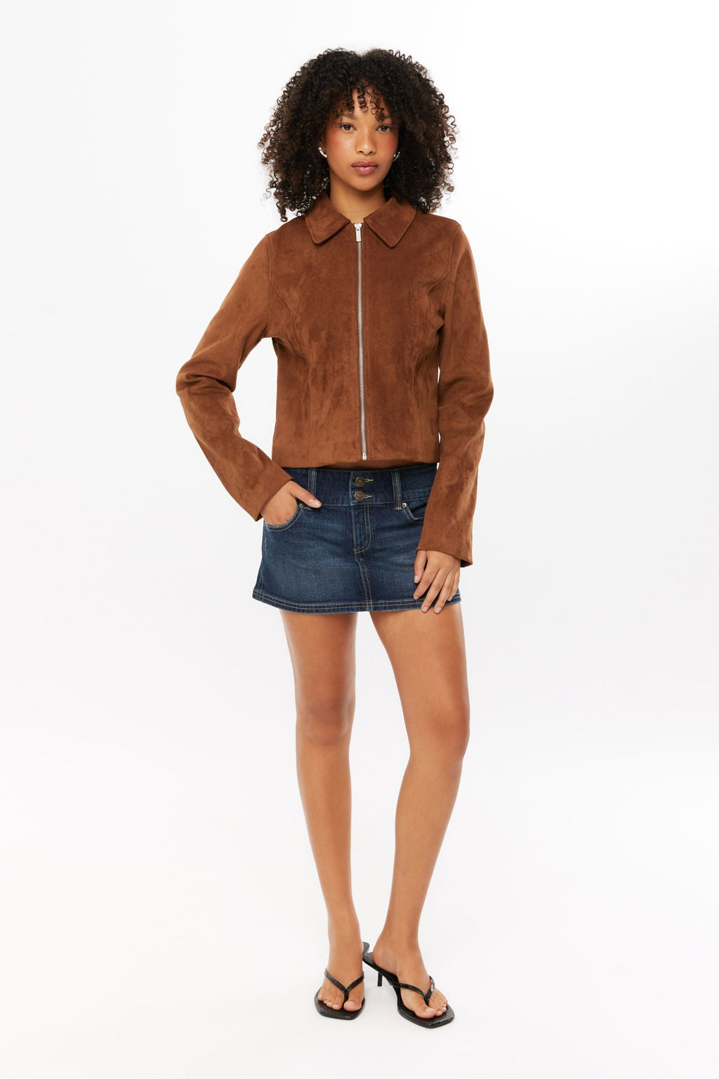 Sebastiana | Short Faux Suede Jacket