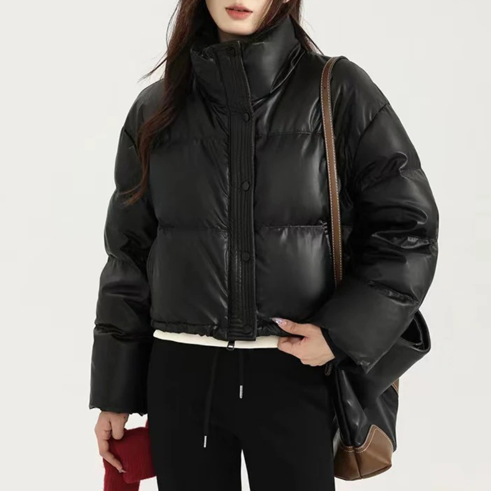 Silveria | Short Puffer Coat with Detachable Belt