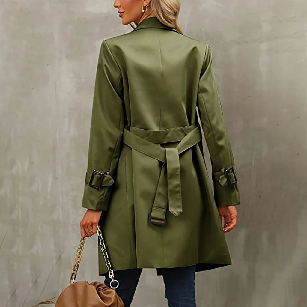 Fioralba | Long Chic French-Style Coat for In-Between Seasons