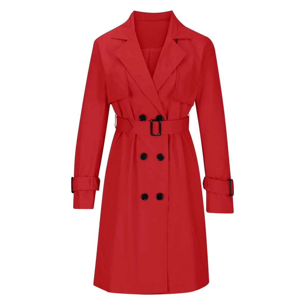 Fioralba | Long Chic French-Style Coat for In-Between Seasons