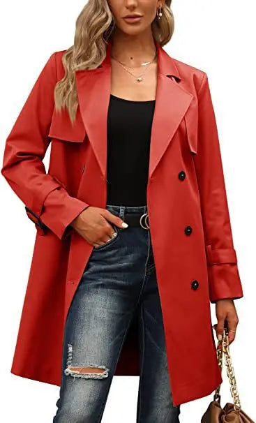 Fioralba | Long Chic French-Style Coat for In-Between Seasons