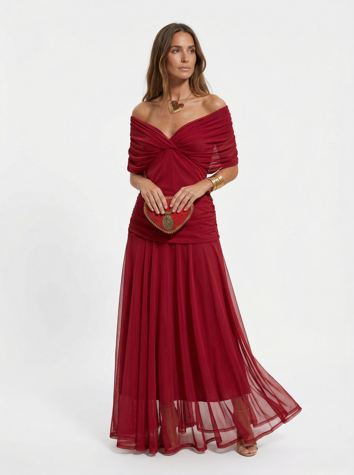 Long V-Neck Dress