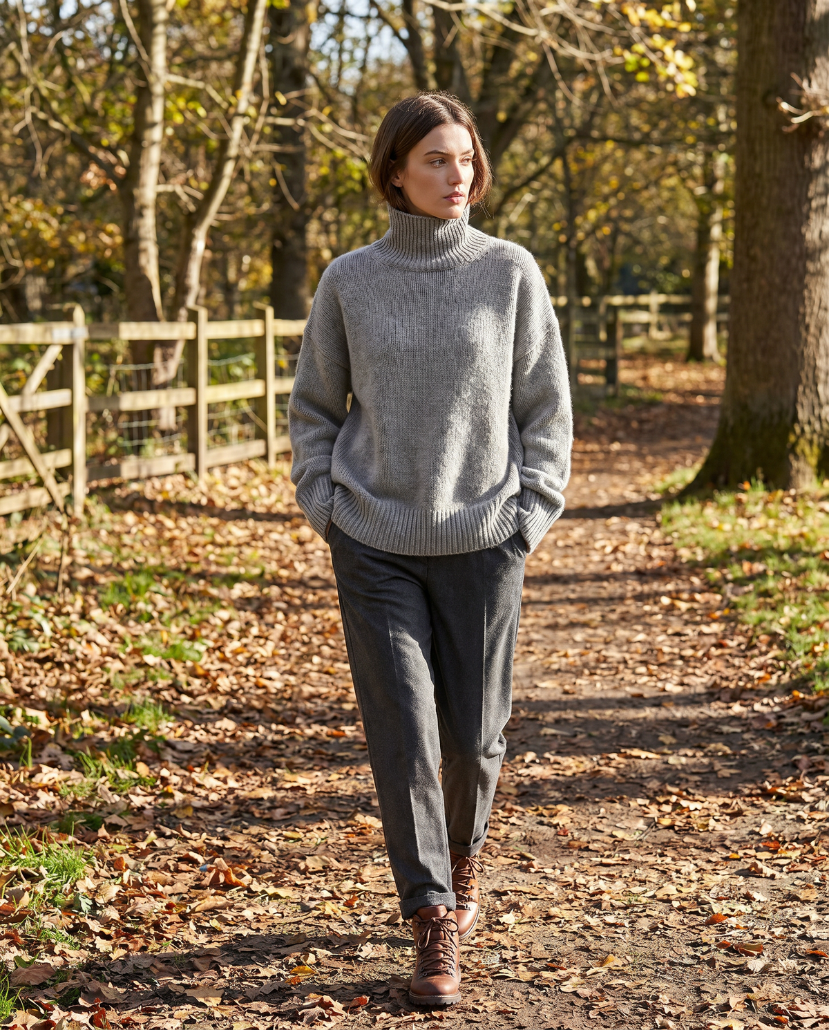 Letizia | Blend Wool Sweater with Turtleneck & Fit Comfortable