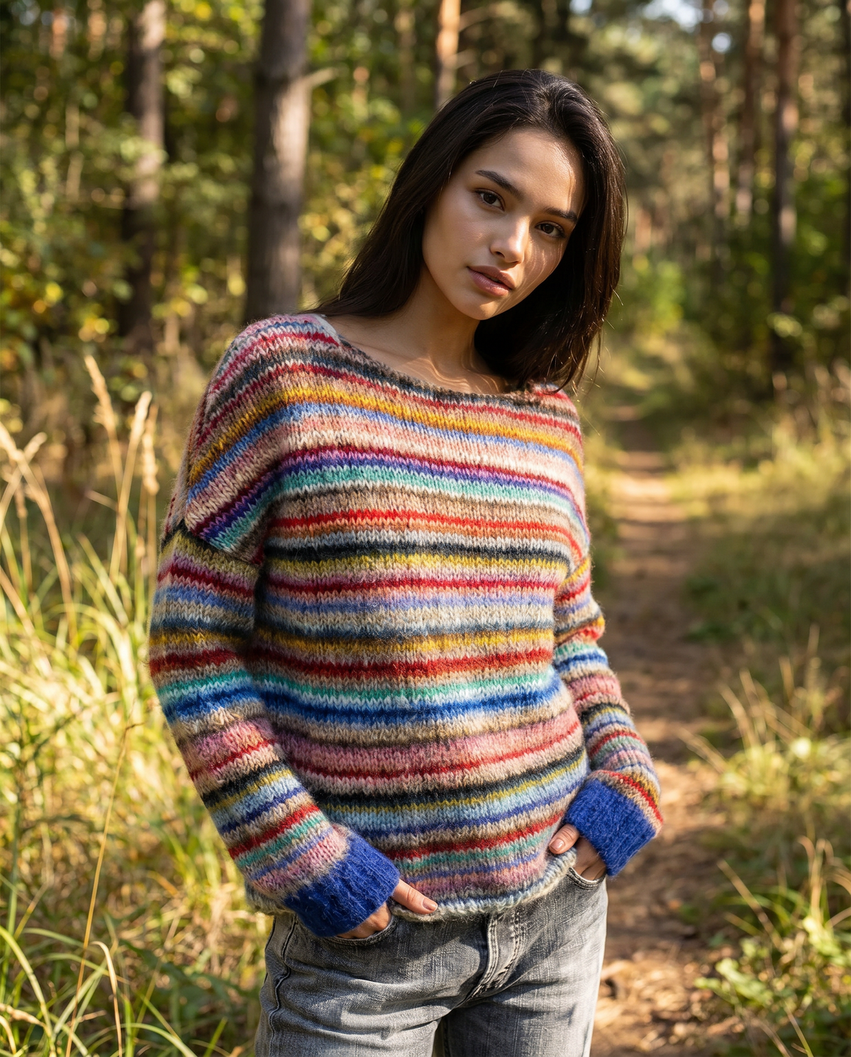 Fausta | Retro Lavorato Sweater with Knit Top for Women