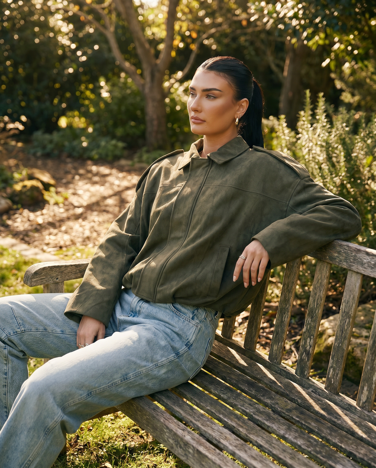 Ottorina | Boxy Relaxed Faux Suede Jacket