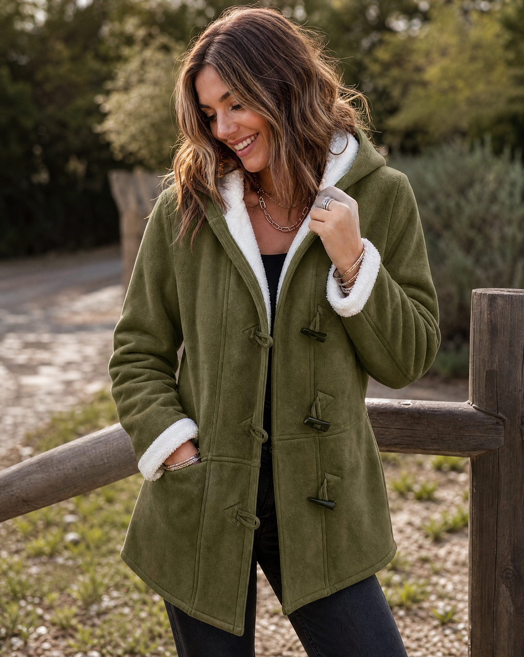 Marilisa | Warm Winter Duffle Coat with Toggle Fastening