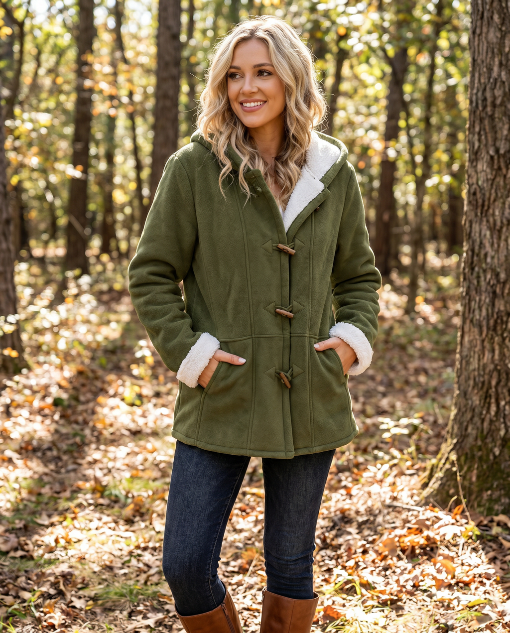 Marilisa | Warm Winter Duffle Coat with Toggle Fastening